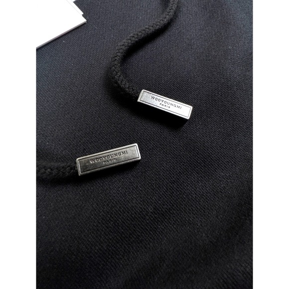 Wooyoungmi SS25 Collection Black Back Logo Hoodie Size 48 S/M New With Tags - Picture 12 of 16